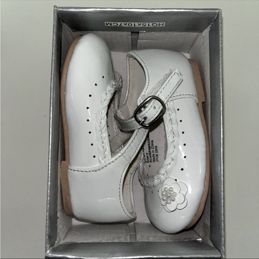 Baby Girl Tip Top White Dress Shoes